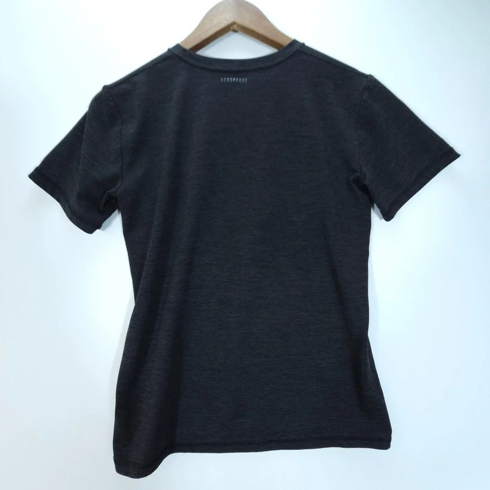 Adidas T Shirt Boys Medium 10/12 Black Skate Streetwear AEROREADY Graphic Tee